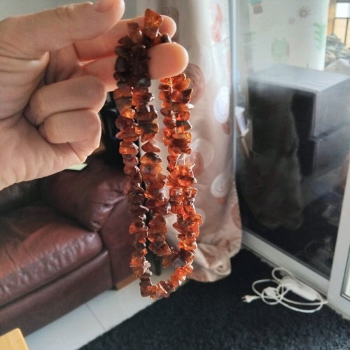 Amber necklace long, like new