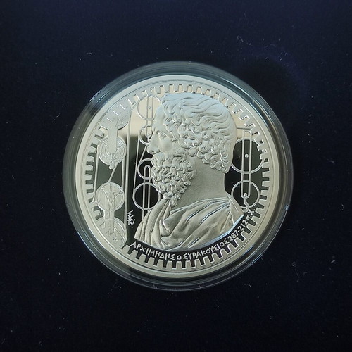 Silver collector coin Archimedes 10 euro 2015 new