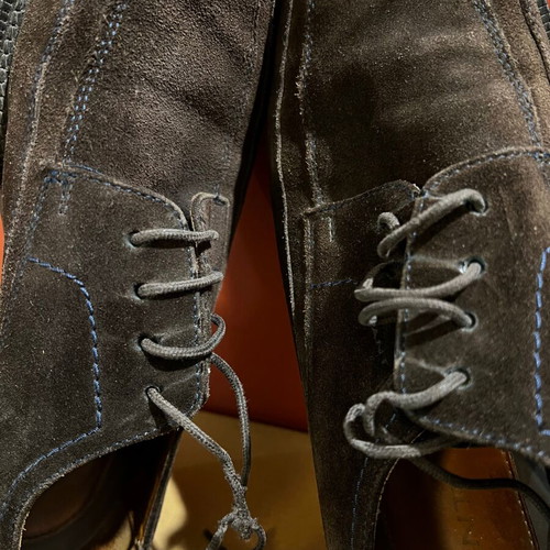 GANT suede shoes used, brown with blue stitching, size 42