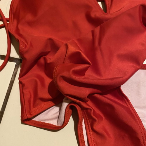 Decoro swimsuit new, red, open back with V bust