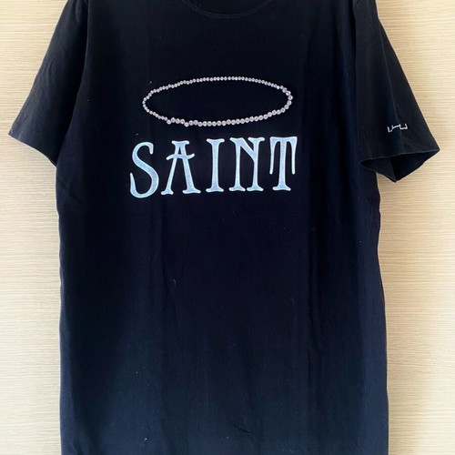 Unisex 1.4.U black shirt like new with Swarovski embroidery