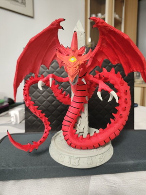 Slifer the Sky Dragon 3D printed figure, hand painted, 25 cm