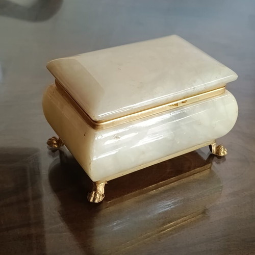 Vintage jewelry box used with classic design, decorative