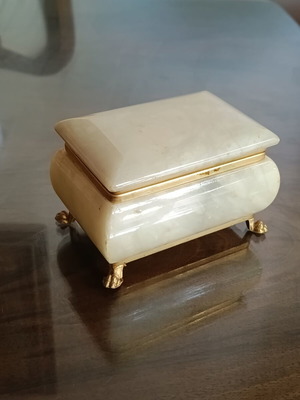 Vintage jewelry box used with classic design, decorative