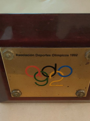 Olympic Games 1992 plaque used