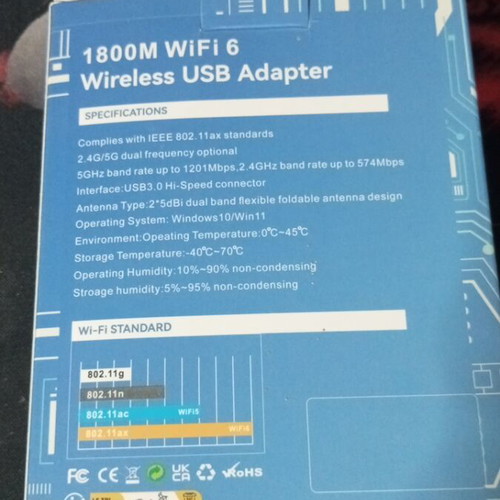 Wi-Fi 6 ασύρματο USB stick καινούριο στη συσκευασία του