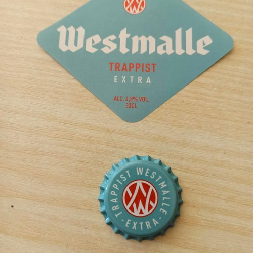 Καπάκι και ετικέτα ζυθοποιίας Westmalle Ελβετίας καινούργια