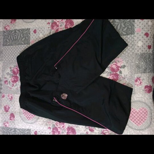 TCM women's sweatpants used, black with pink details