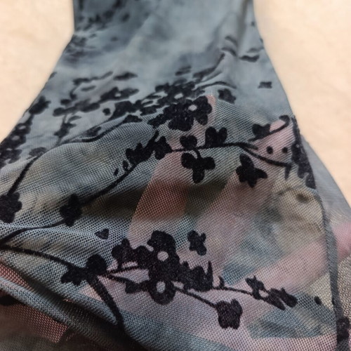 Zara black grey sheer pants with inner shorts, size L