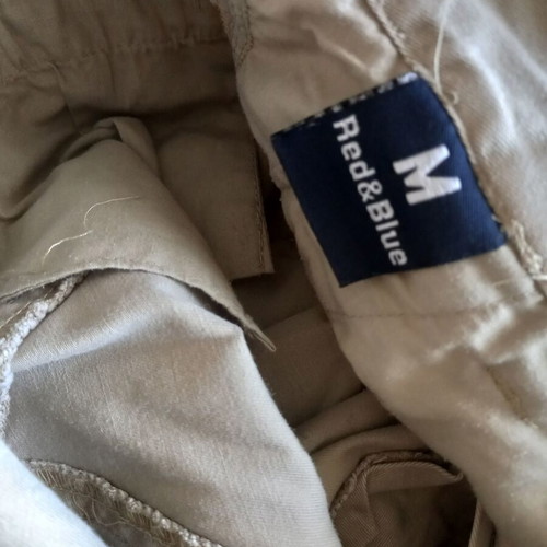 Men's bermuda shorts used, size M, beige and green