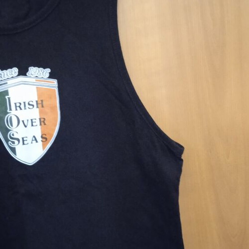 Men's black tank top used, size L