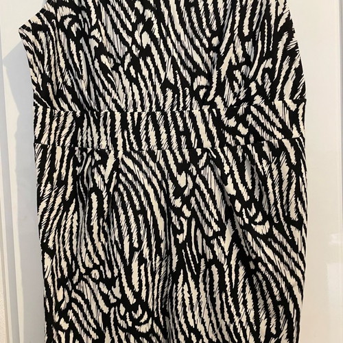 Moda at George animal print sheath dress used, sleeveless, cream and black