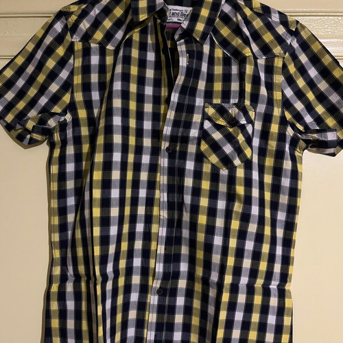 Zara men's short-sleeve checkered shirt like new, size S