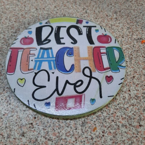 Gift mug for teacher with coaster and keychain, new