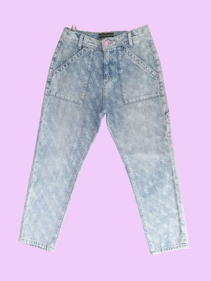 Guess girls' jeans like new with logo and street style design, age 12