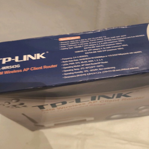 TP-LINK TL-WR543G wireless router new 54Mbps AP Client
