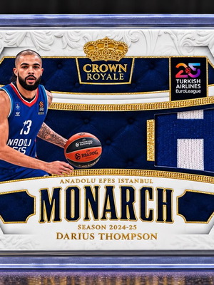 Panini Crown Royale EuroLeague 2024-25 κάρτα Darius Thompson Monarch με patch 15/25