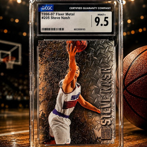 Steve Nash 1996-97 Fleer Metal NBA CGC Slab 9.5 card