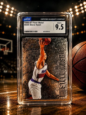 Steve Nash 1996-97 Fleer Metal NBA CGC Slab 9.5 card