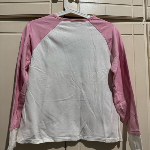 Amelie pajama top like new, white and pink, size S