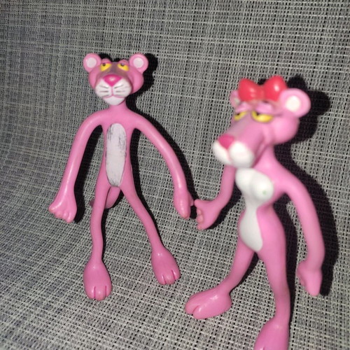Pink Panther 2 figures used, male and female pink panther