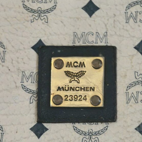 MCM Munchen Rare Vintage White Visetos Monogram Portfolio