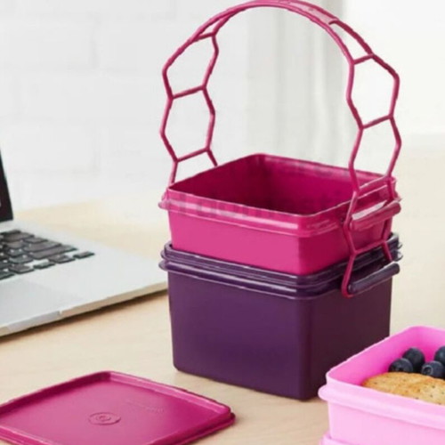 Tupperware click box set with 4 containers, new