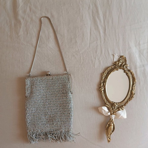 Vintage handmade bag silver like new without wear