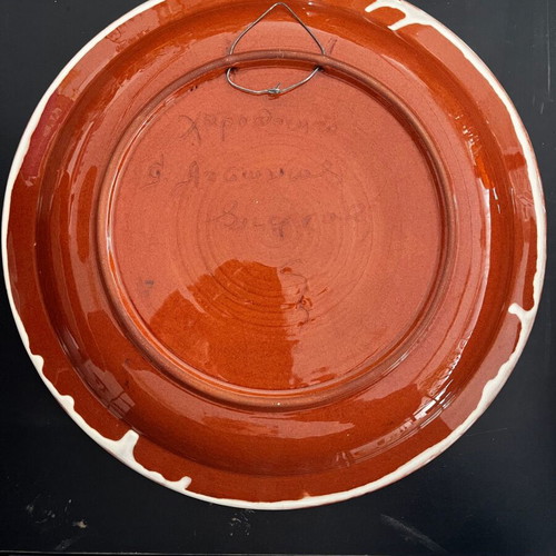 Large ceramic handmade plates Atsonios Sifnos like new