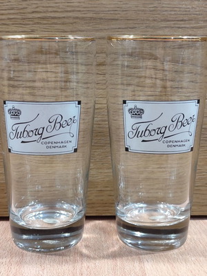 Tuborg μπίρα σετ δύο διαφημιστικών ποτηριών 300ml σαν καινούργιο