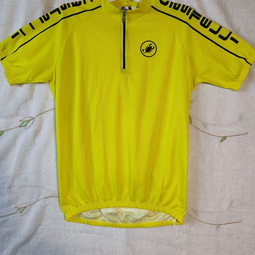 Castelli cycling jersey XXL like new, yellow retro model
