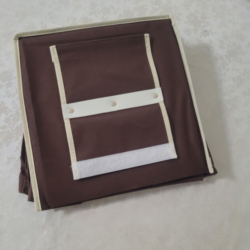 Brown hanging storage organizer with 5 shelves 28x28x90cm