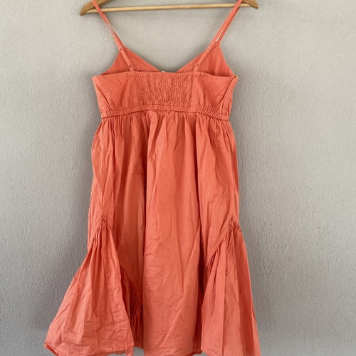 Coral Cotton Dress like new, XS to M, airy and lined