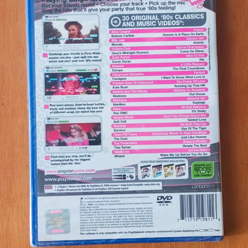 Singstar 80's PS2 sealed