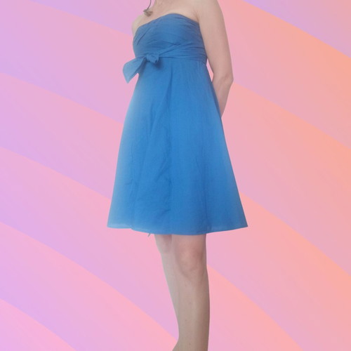 ASOS Blue Strapless Dress like new, size S 36