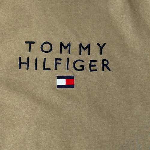 Tommy Hilfiger Slim T-shirt S like new, logo embroidery, green