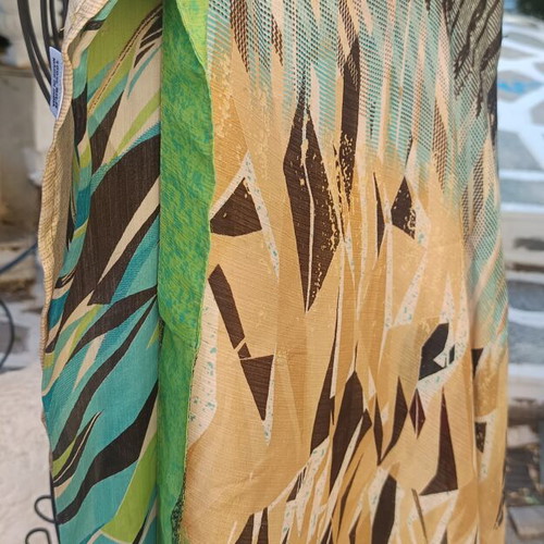 Boho reversible silk skirt 100% one size new