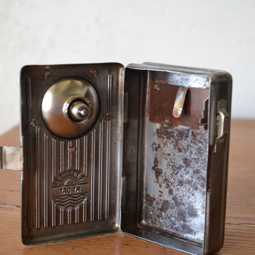 MY DAY vintage flashlight used 1950s–60s metal collectible