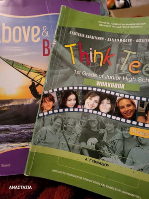 School books used with notes, set of 2
