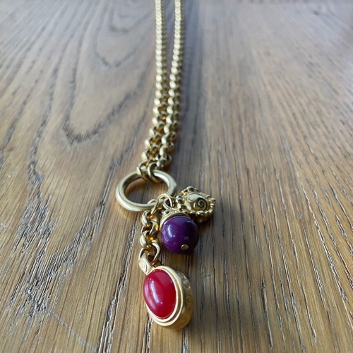 Christian Dior necklace new, vintage gold color