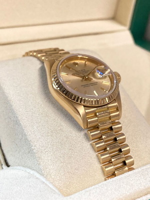 Rolex Datejust 26mm 69178 ladies watch 18K gold like new 1990s