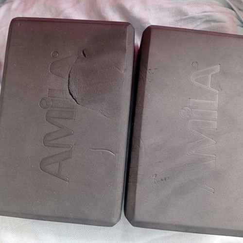 Yoga bricks Amila used with wear