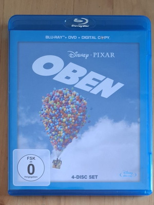 Disney's Up 4-Disc Blu-Ray and DVD Set like new, animated