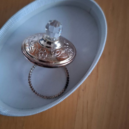 Silver and crystal decorative pacifier 900R for christening like new