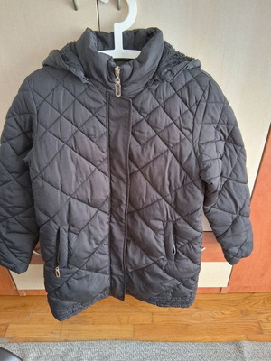 Women's jacket used with detachable hood, size Medium, black