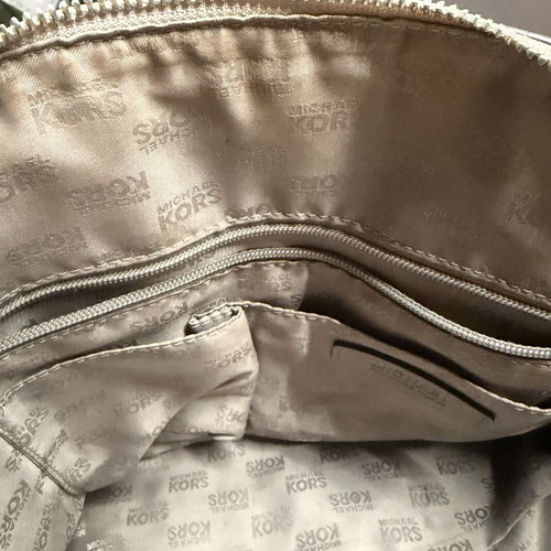 Michael Kors grey leather handbag