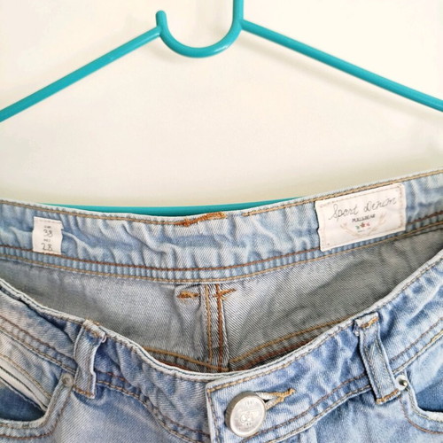 Women's denim shorts used, size M, blue