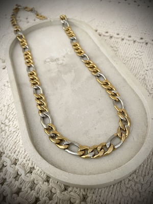 Unisex stainless steel chain necklace new, gold and silver
