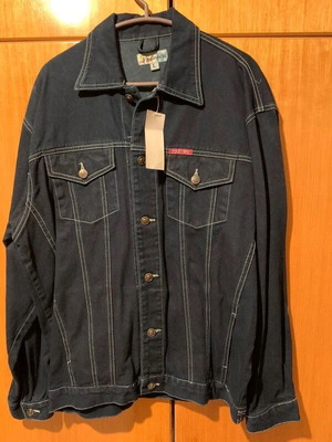 Denim jacket dark blue color new, size L