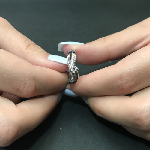 Vintage solitaire ring with brilliant k18 5.3gr